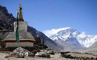 Mt.Everest View from Rongbuk Monastery