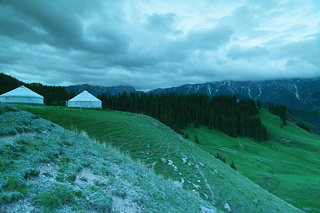 Yurt at Sayram Lake,West Xinjiang