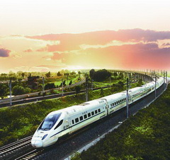 China Bullet Train between Beijing and Shanghai