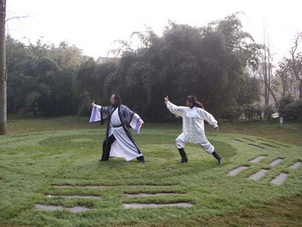 Chinese Kung Fu learning on Mt.Qingcheng,Sichuan
