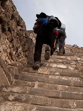 Walking on Heavens Ladder on the Great Wall