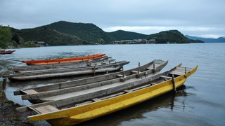 Lugu Lake borders Sichuan and Yunnan Province