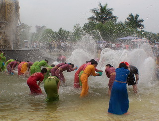 Water Splashing Festival in Yunnan
